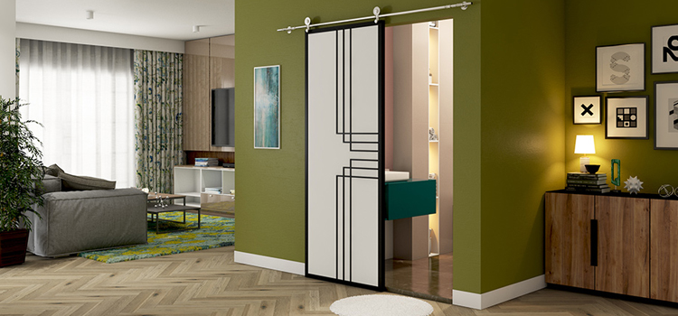 sliding bathroom door installation in Adelanto